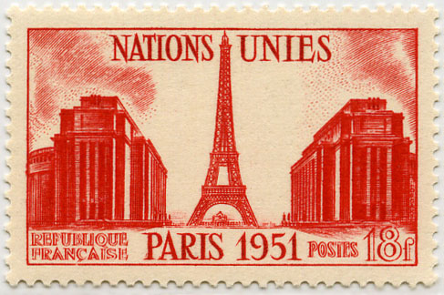 France_1951_Yvert_911-Scott_671_18f_ONU_IS