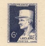 France_1948_Yvert_815a-Scott_604_unadopted_Leclerc_blue-grey_aa_AP_detail