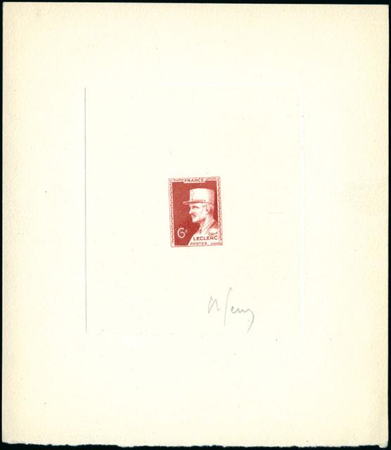 France_1948_Yvert_815a-Scott_604_unadopted_Leclerc_red-brown_AP