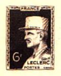 France_1948_Yvert_815a-Scott_604_unadopted_Leclerc_sepia_ATP_detail