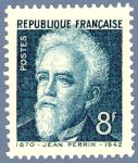 France_1948_Yvert_821-Scott_609_Jean_Perrin_blue-green_a_IS