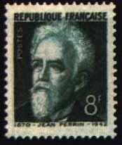 France_1948_Yvert_821a-Scott_609_Jean_Perrin_green_b_US