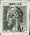 France_1948_Yvert-Scott_unadopted_6f_Marianne_de_Hourriez_A_black_typo_a_AP_detail