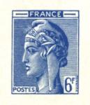 France_1948_Yvert-Scott_unadopted_6f_Marianne_de_Hourriez_A_blue_101_typo_aa_CP_detail_a