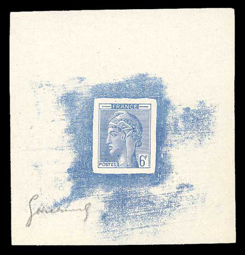 France_1948_Yvert-Scott_unadopted_6f_Marianne_de_Hourriez_A_blue_typo_l_AP