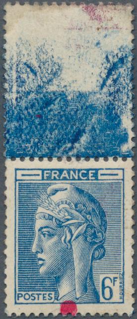 France_1948_Yvert-Scott_unadopted_6f_Marianne_de_Hourriez_A_blue_typo_recto_US