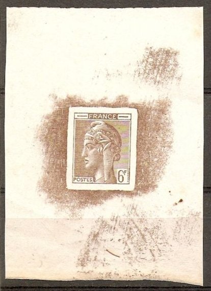 France_1948_Yvert-Scott_unadopted_6f_Marianne_de_Hourriez_A_brown_typo_a_AP
