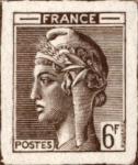 France_1948_Yvert-Scott_unadopted_6f_Marianne_de_Hourriez_A_brown_typo_f_AP_detail_a