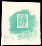 France_1948_Yvert-Scott_unadopted_6f_Marianne_de_Hourriez_A_green_typo_h_AP