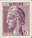 France_1948_Yvert-Scott_unadopted_6f_Marianne_de_Hourriez_A_lilac_typo_da_AP_detail