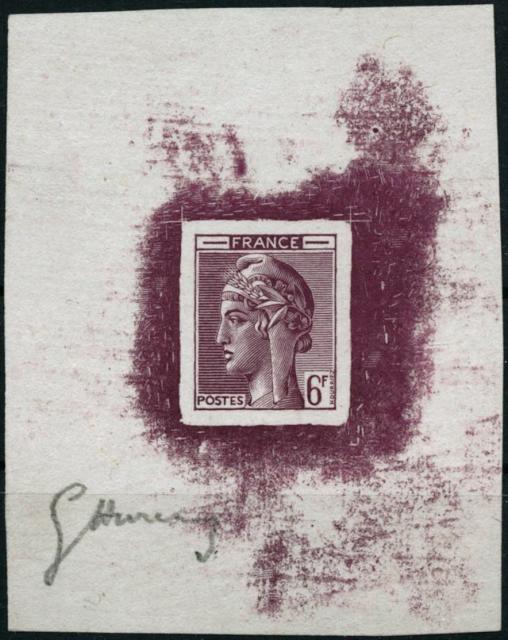 France_1948_Yvert-Scott_unadopted_6f_Marianne_de_Hourriez_A_lilac_typo_f_AP