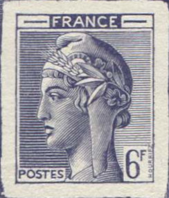 France_1948_Yvert-Scott_unadopted_6f_Marianne_de_Hourriez_A_violet_typo_fa_AP_detail