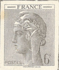 France_1948_Yvert-Scott_unadopted_6f_Marianne_de_Hourriez_B_black_typo_a_AP_detail