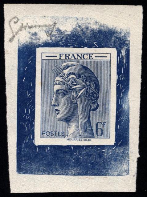 France_1948_Yvert-Scott_unadopted_6f_Marianne_de_Hourriez_B_blue_typo_a_AP