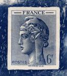 France_1948_Yvert-Scott_unadopted_6f_Marianne_de_Hourriez_B_blue_typo_a_AP_detail_b
