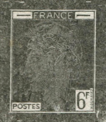 France_1948_Yvert-Scott_unadopted_6f_Marianne_de_Hourriez_D_black_typo_bb_AP_detail