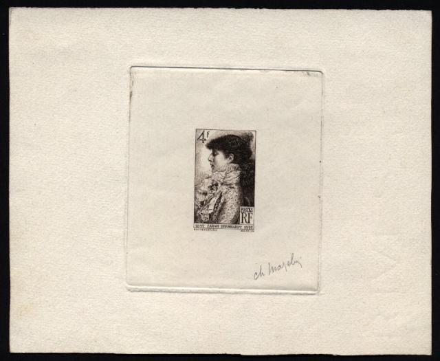 France_1945_Yvert_738b-Scott_B191_unadopted_4f_Sarah_Bernhardt_by_Mazelin_sepia_a_AP