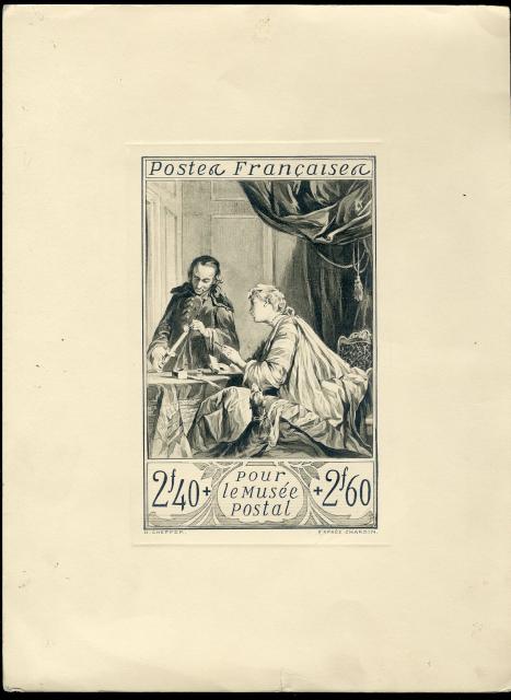 France_1946_Yvert_753a-Scott_B205_unadopted_2f40_+_2f60_Musee_Postal_MAQ