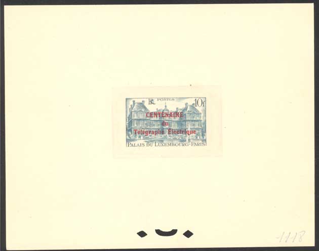 France_1946_Yvert_760a-Scott_569_Luxembourg_unadopted_overprint_CITT_1949_blue_1118_CP