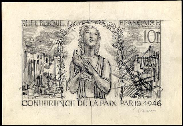France_1946_Yvert_762b-Scott_567b_unadopted_Conference_Paix_Paris_MAQ
