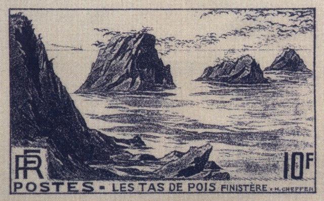 France_1946_Yvert_764a-Scott_571_unadopted_10f_Pointe_du_Raz_dark-blue_AP_detail