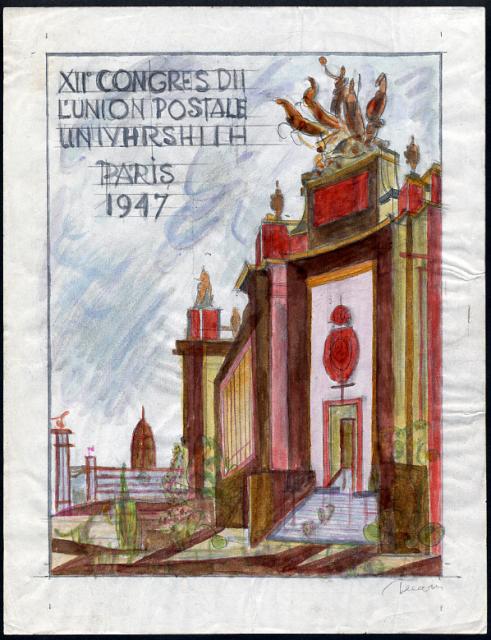 France_1947_Yvert_780a-Scott_581_unadopted_Congres_UPU_Paris_MAQ