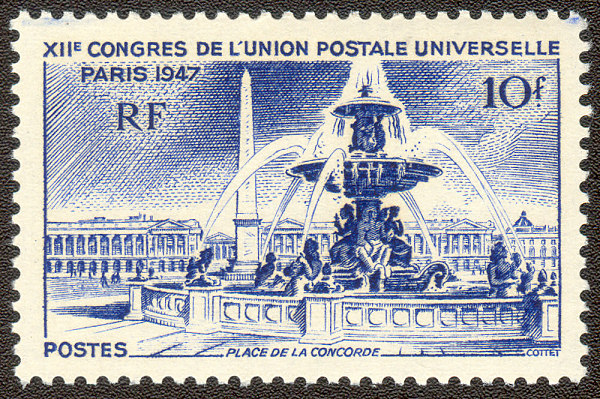France_1947_Yvert_783-Scott_584_Place_de_la_Concorde_a_IS