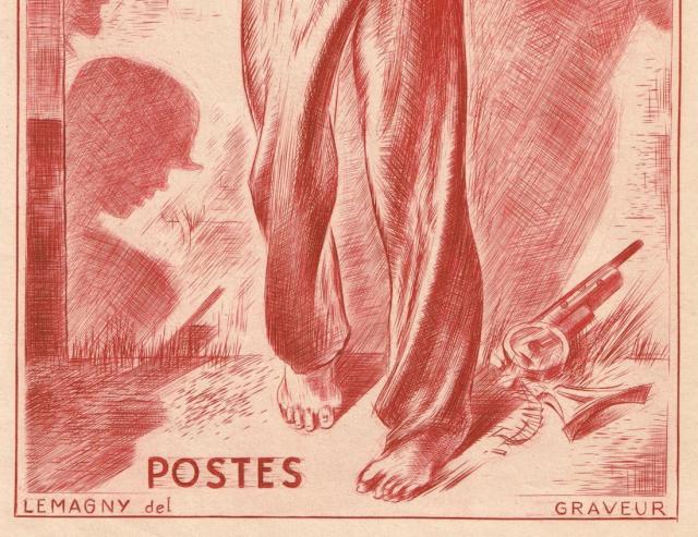 France_1947_Yvert_790c-Scott_588_unadopted_3f50_Resistance_without_inscription_red_AP_detail_b