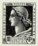 France_1947_Yvert-Scott_unadopted_Marianne_de_Muller_Courrier_Officiel_black_typo_d_AP_detail