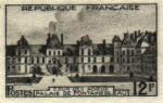 France_1951_Yvert_878a-Scott_643_unadopted_Fontainebleau_Type_I_black_a_AP_detail