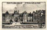 France_1951_Yvert_878a-Scott_643_unadopted_Fontainebleau_Type_I_black_b_AP_detail