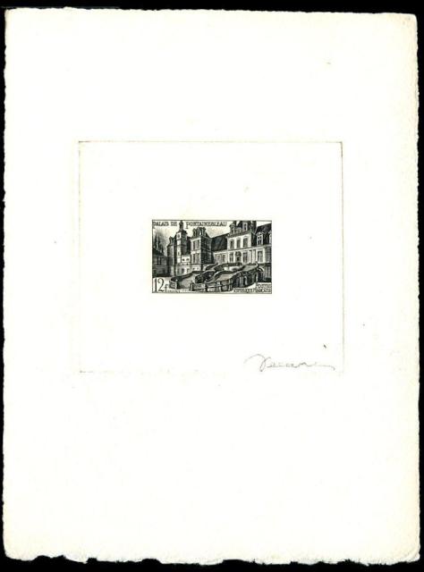 France_1951_Yvert_878b-Scott_643_unadopted_Fontainebleau_Type_II_black_c_AP