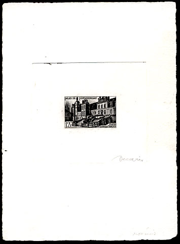 France_1951_Yvert_878b-Scott_643_unadopted_Fontainebleau_Type_II_black_d_AP