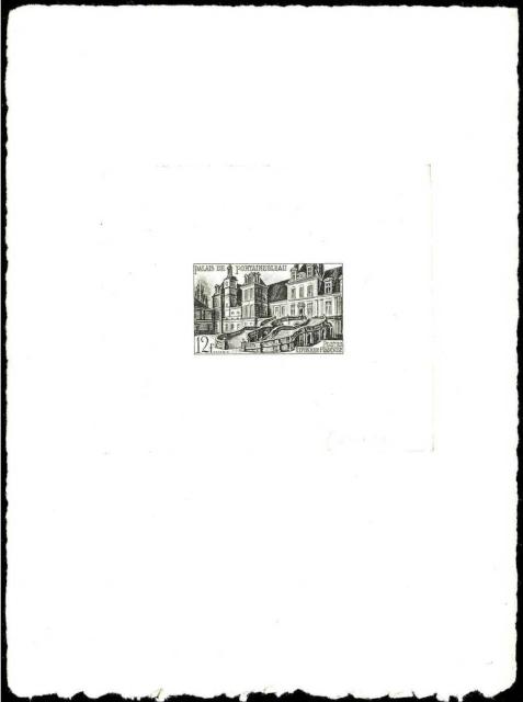 France_1951_Yvert_878b-Scott_643_unadopted_Fontainebleau_Type_II_black_e_AP