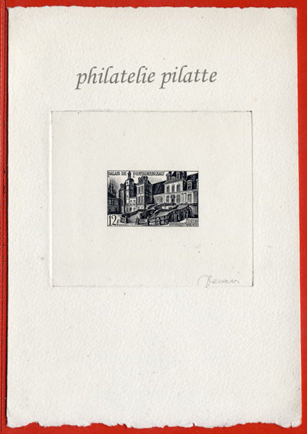 France_1951_Yvert_878b-Scott_643_unadopted_Fontainebleau_Type_II_black_f_AP