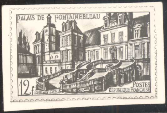 France_1951_Yvert_878b-Scott_643_unadopted_Fontainebleau_Type_II_PHOTO_MAQ