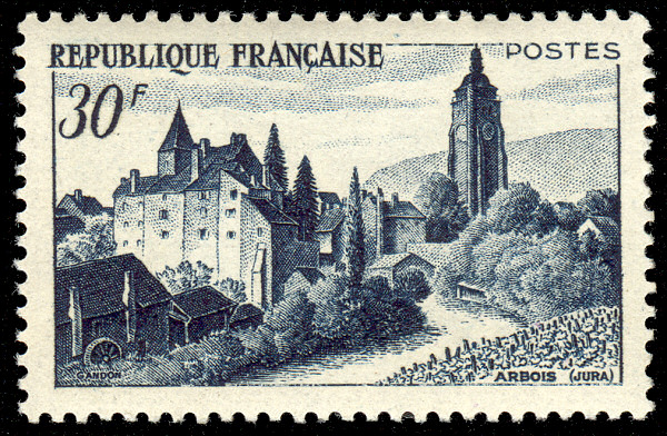France_1951_Yvert_905-Scott_658_15f_Arbois_a_IS