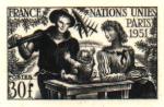 France_1951_Yvert_912a-Scott_672_unadopted_ONU_black_a_AP_detail