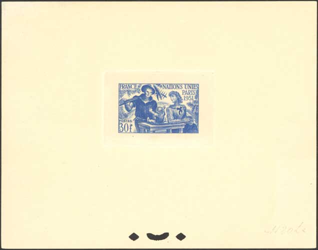 France_1951_Yvert_912a-Scott_672_unadopted_ONU_blue_1120_Lx_ab_CP