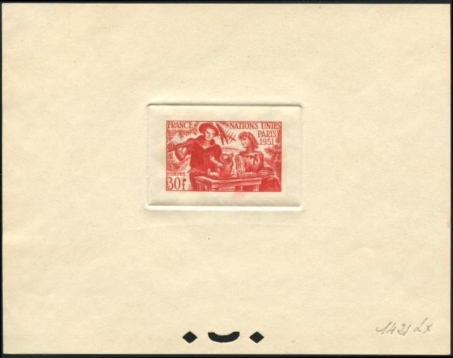 France_1951_Yvert_912a-Scott_672_unadopted_ONU_red_1421_Lx_CP