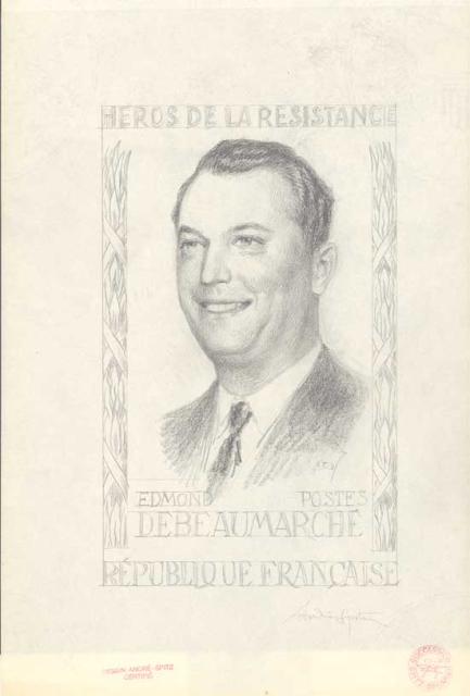 France_1960_Yvert_1248c-Scott_959_unadopted_Edmond_Debeaumarche_MAQ