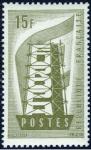France_1956_Yvert_1076a-Scott_805_unadopted_Europa_ruled_ground_olive-brown_typo_ab_ESS