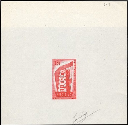 France_1956_Yvert_1076a-Scott_805_unadopted_Europa_ruled_ground_red-orange_typo_ad_AP