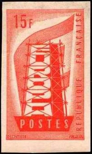 France_1956_Yvert_1076a-Scott_805_unadopted_Europa_ruled_ground_red-orange_typo_ESS
