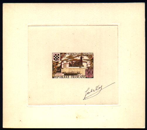 France_1959_Yvert_1222a-Scott_931_unadopted_Perpignan_multicolor_a_AP