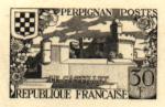 France_1959_Yvert_1222a-Scott_931_unadopted_Perpignan_sepia_AP_detail
