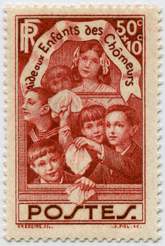 France_1936_Yvert_312-Scott_B46_Chomeurs_b_IS