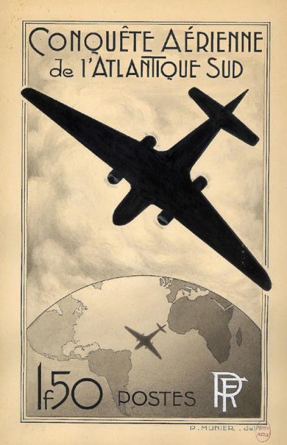 France_1936_Yvert_320a-Scott_C16_unadopted_plane_Sud-Atlantic_Ocean_MAQ