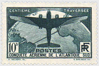France_1936_Yvert_321-Scott_C17_plane_Sud-Atlantic_Ocean_b_IS