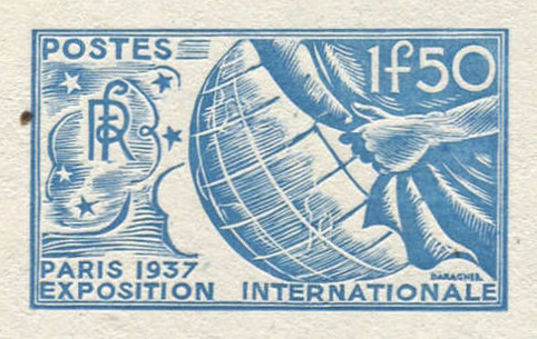 France_1936_Yvert_327a-Scott_320_unadopted_Exposition_International_Paris_blue_typo_e_AP_detail